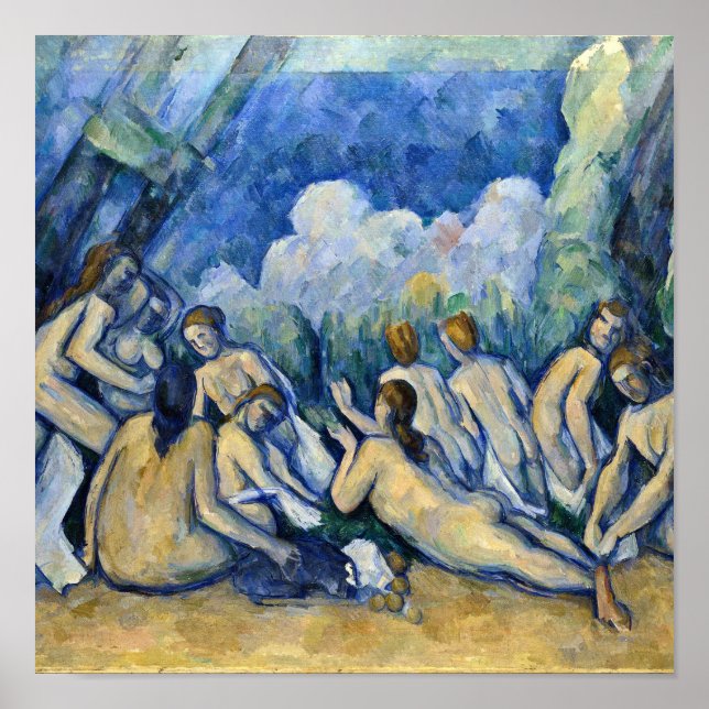 Paul Cezanne - Bathers (Les Grandes Baigneuses) Poster (Front)