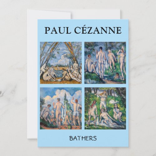 Paul Cezanne _ Bathers Masterpieces Selection Invitation