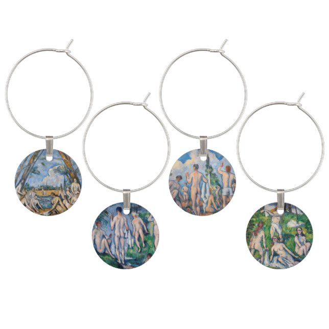 Paul Cezanne - Bathers Masterpieces Selection Wine Charm (Staggered)