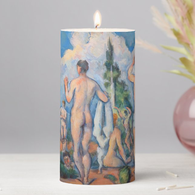 Paul Cezanne - Bathers Pillar Candle (In Situ)