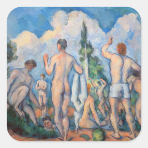 Paul Cezanne - Bathers Square Sticker