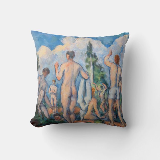 Paul Cezanne - Bathers Throw Pillow (Front)
