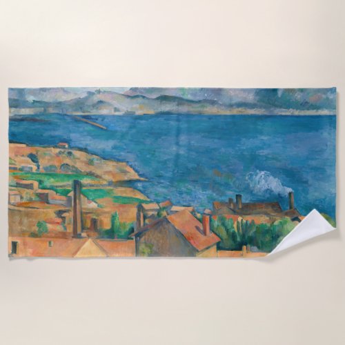 Paul Cezanne _ Bay of Marseille Seen from Estaque Beach Towel