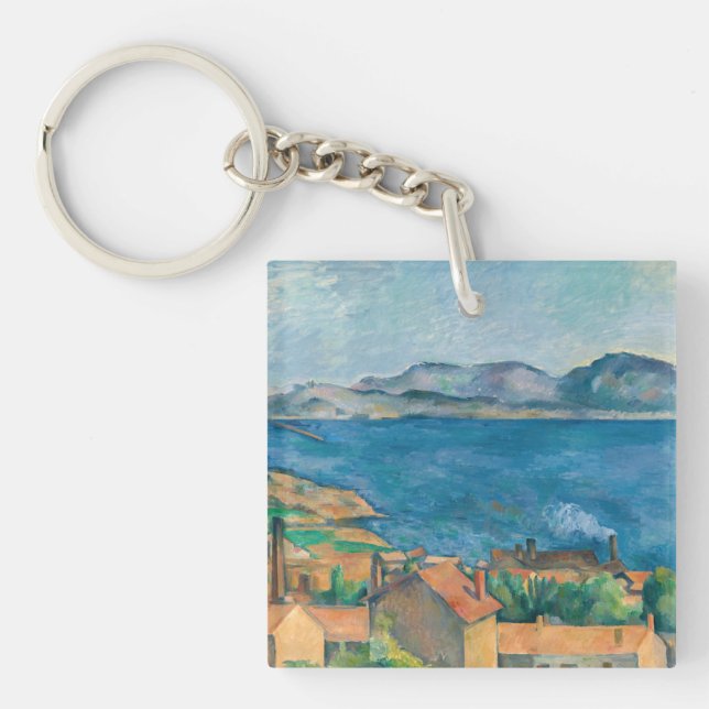 Paul Cezanne - Bay of Marseille, Seen from Estaque Keychain (Front)