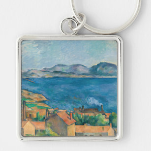 Paul Cezanne - Bay of Marseille, Seen from Estaque Keychain