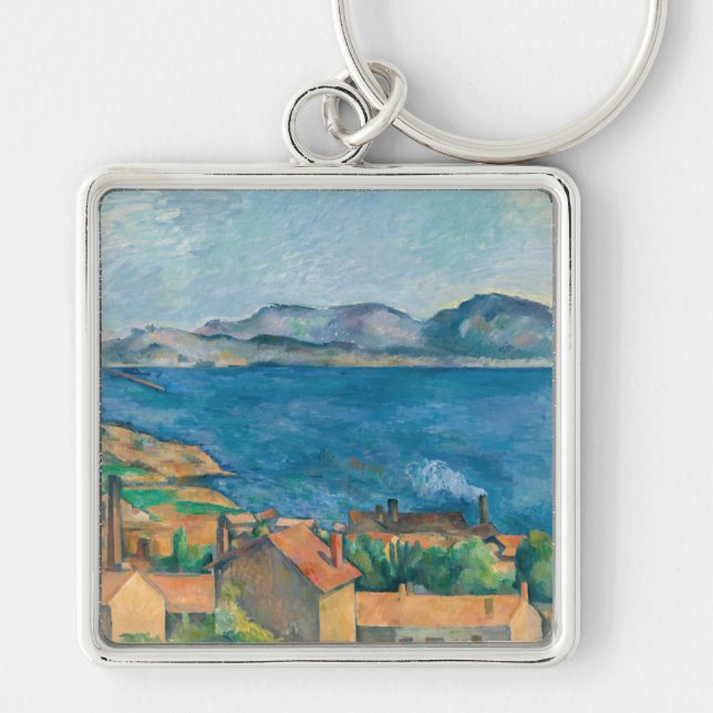 Paul Cezanne - Bay of Marseille, Seen from Estaque Keychain (Front)