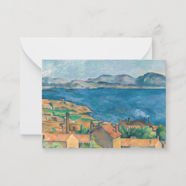Paul Cezanne - Bay of Marseille, Seen from Estaque Note Card (Front)