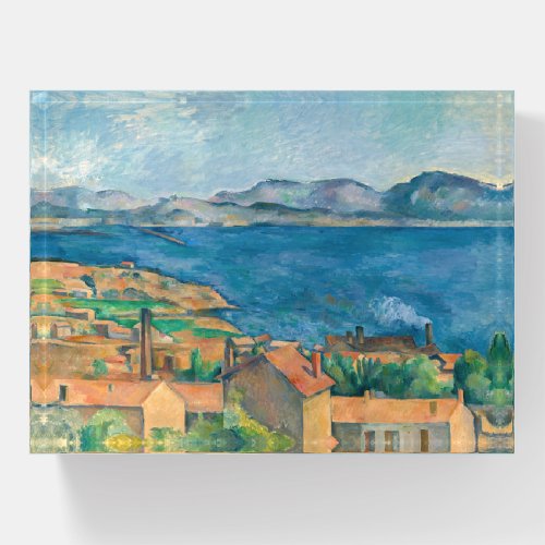 Paul Cezanne _ Bay of Marseille Seen from Estaque Paperweight