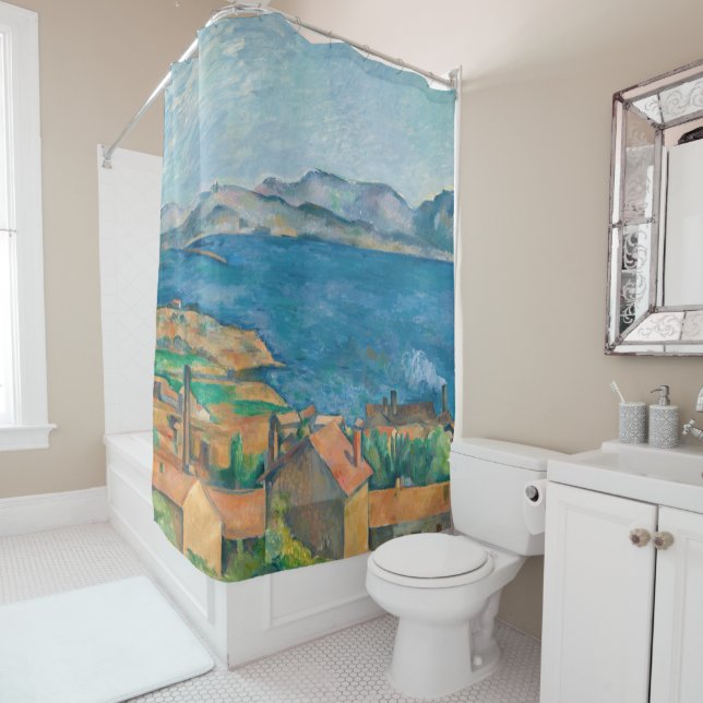 Paul Cezanne - Bay of Marseille, Seen from Estaque Shower Curtain (In Situ)