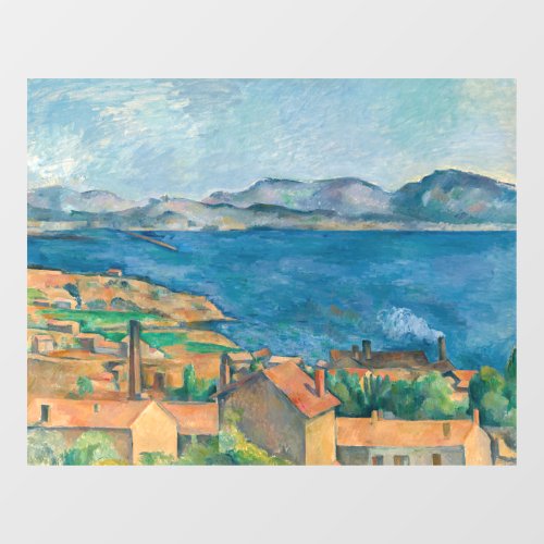Paul Cezanne _ Bay of Marseille Seen from Estaque Window Cling
