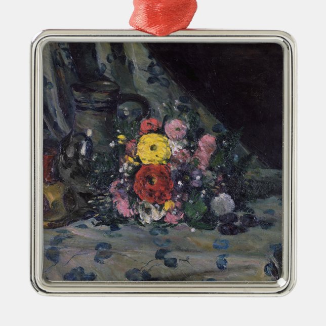 Paul Cezanne | Bouquet of Yellow Dahlias, c.1873 Metal Ornament (Front)