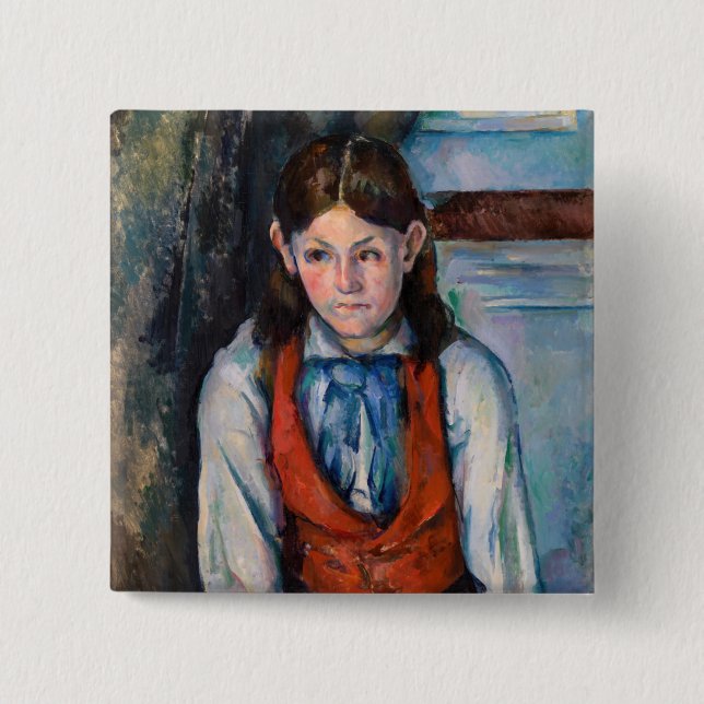 Paul Cezanne - Boy in the Red Vest Button (Front)