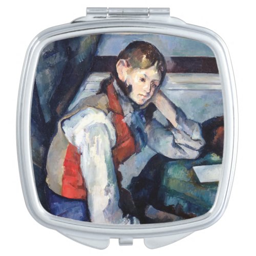 Paul Cezanne _ Boy in the Red Vest Compact Mirror
