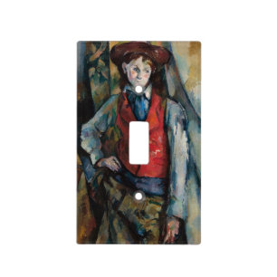 Paul Cezanne - Boy in the Red Vest Light Switch Cover