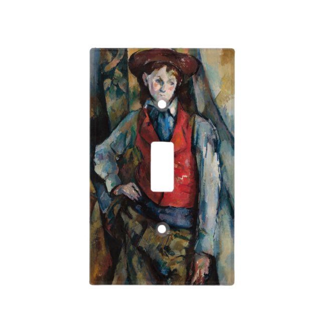 Paul Cezanne - Boy in the Red Vest Light Switch Cover (Front)
