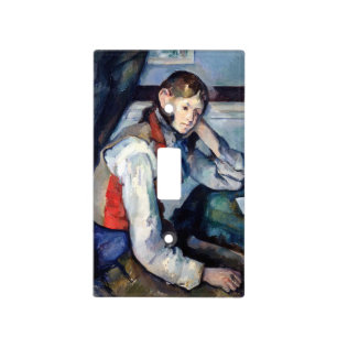 Paul Cezanne - Boy in the Red Vest Light Switch Cover
