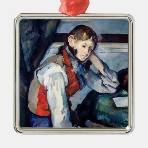 Paul Cezanne _ Boy in the Red Vest Metal Ornament