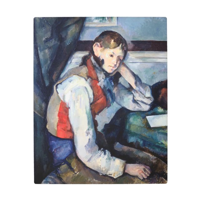 Paul Cezanne - Boy in the Red Vest Metal Print (Front)