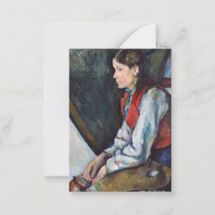 Paul Cezanne - Boy in the Red Vest Note Card
