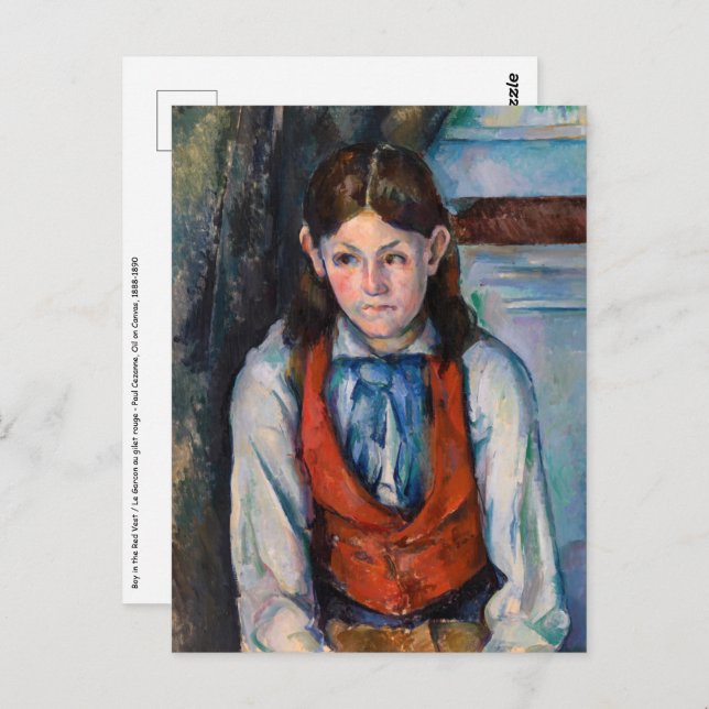 Paul Cezanne - Boy in the Red Vest Postcard (Front/Back)