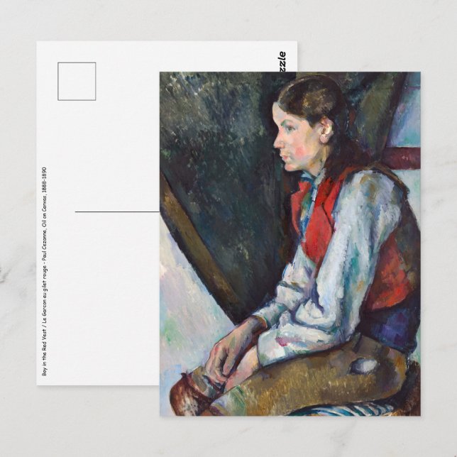 Paul Cezanne - Boy in the Red Vest Postcard (Front/Back)