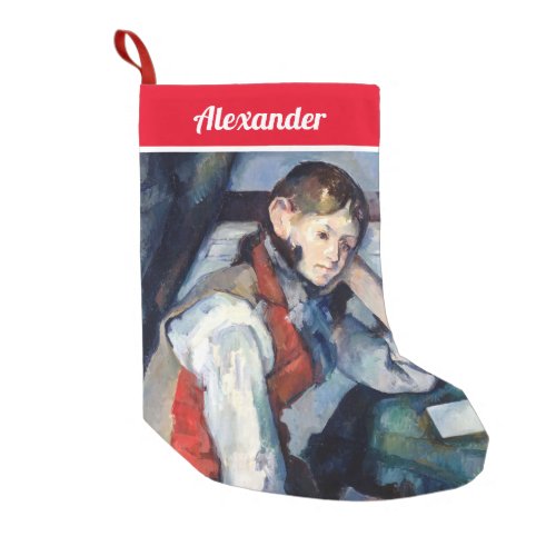 Paul Cezanne _ Boy in the Red Vest Small Christmas Stocking