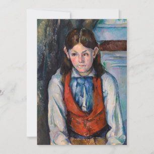 Paul Cezanne - Boy in the Red Vest Thank You Card