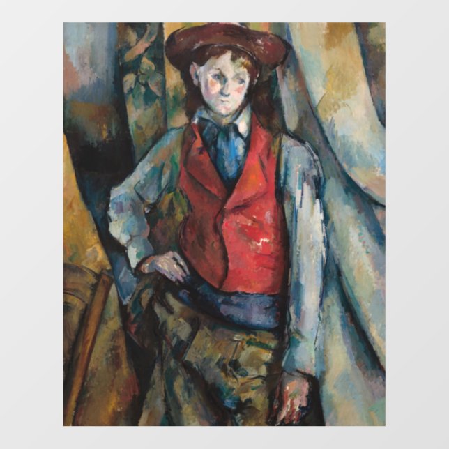 Paul Cezanne - Boy in the Red Vest Wall Decal (Front)