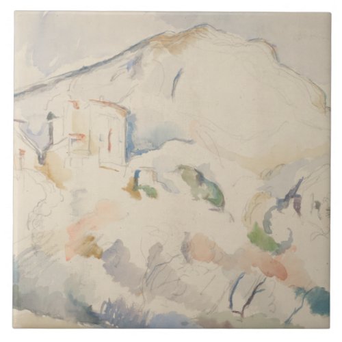 Paul Cezanne_Chateau Noir and Mont Sainte_Victoire Tile