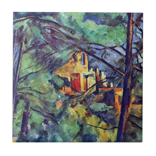 Paul Cezanne _ Chateau Noir The Black Manor Tile