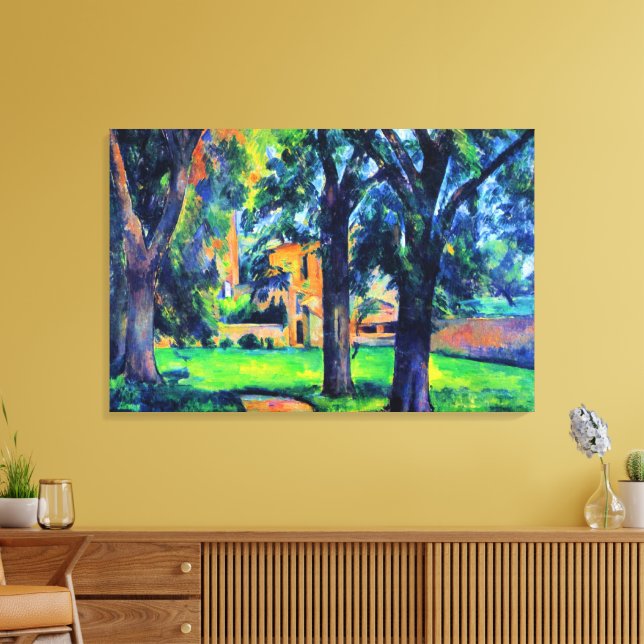 Paul Cezanne - Chestnut Tree and Farm, Canvas Print (Insitu(LivingRoom))