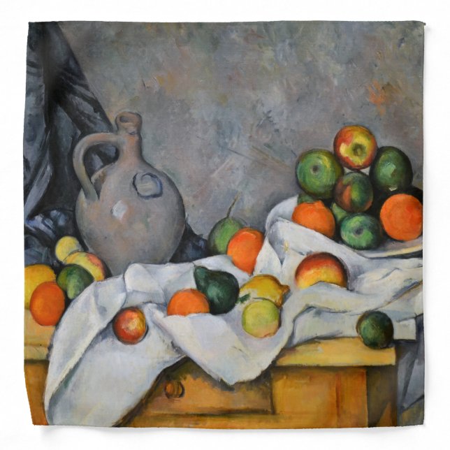Paul Cezanne - Curtain, Jug and Fruit Bowl Bandana (Front)