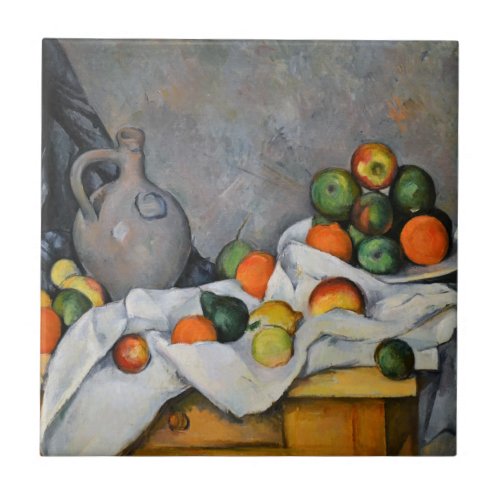 Paul Cezanne _ Curtain Jug and Fruit Bowl Ceramic Tile