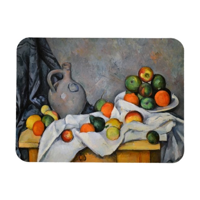 Paul Cezanne - Curtain, Jug and Fruit Bowl Magnet (Horizontal)