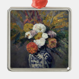 Paul Cezanne   Dahlias, c.1873 Metal Ornament