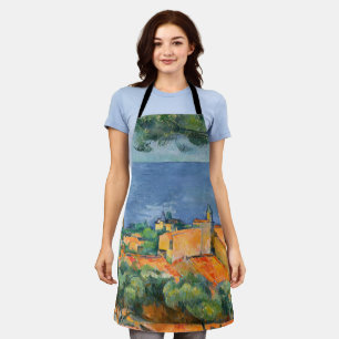 Paul Cezanne - Estaque with Red Roofs Apron