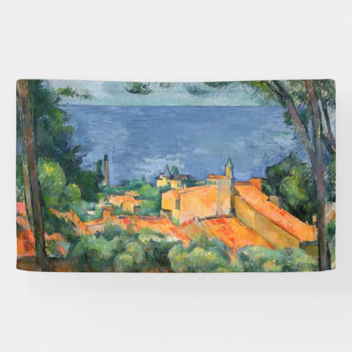 Paul Cezanne _ Estaque with Red Roofs Banner