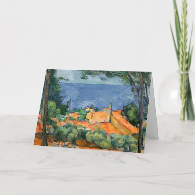 Paul Cezanne - Estaque with Red Roofs Card (Front)