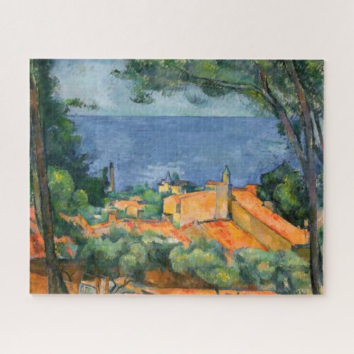 Paul Cezanne _ Estaque with Red Roofs Jigsaw Puzzle