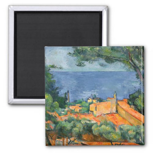 Paul Cezanne _ Estaque with Red Roofs Magnet