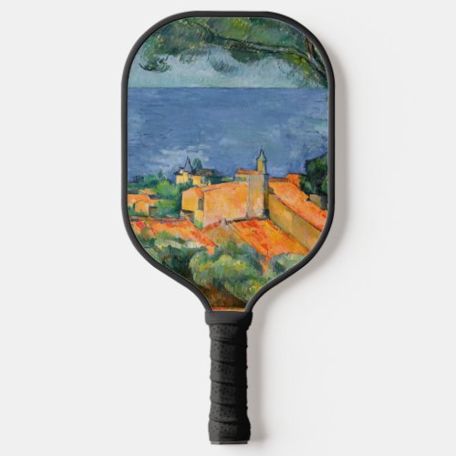 Paul Cezanne _ Estaque with Red Roofs Pickleball Paddle