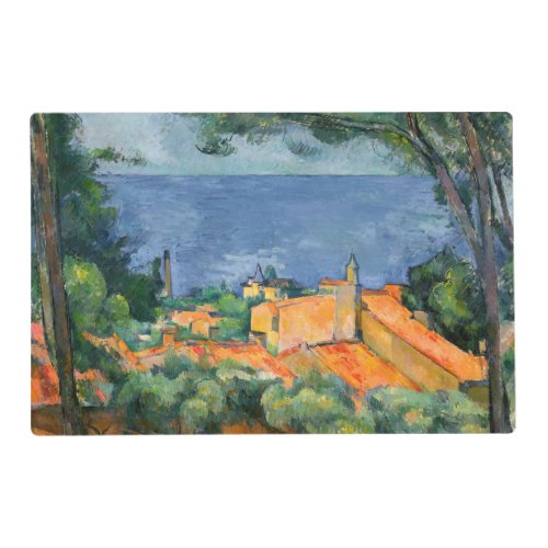 Paul Cezanne _ Estaque with Red Roofs Placemat