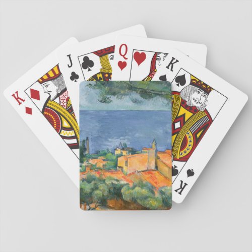 Paul Cezanne _ Estaque with Red Roofs Playing Cards