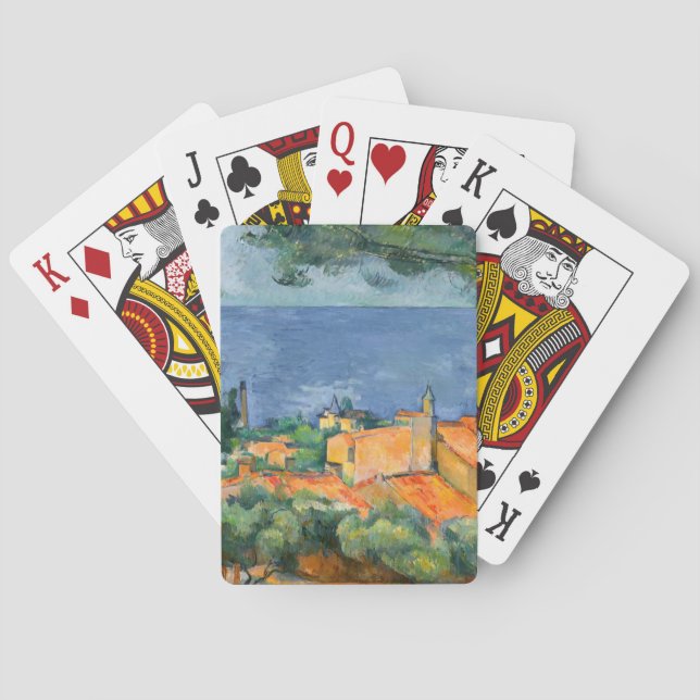 Paul Cezanne - Estaque with Red Roofs Poker Cards (Back)
