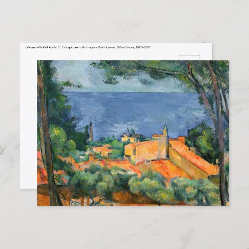 Paul Cezanne _ Estaque with Red Roofs Postcard