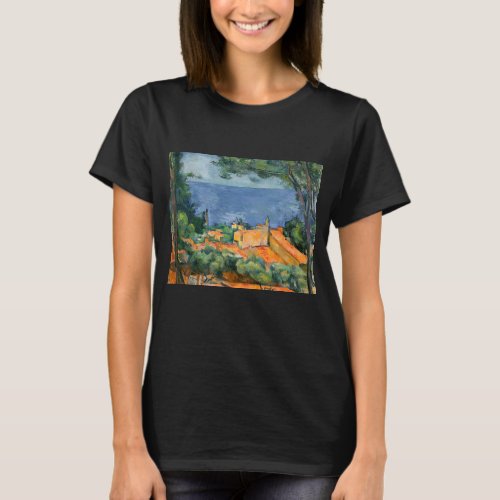 Paul Cezanne _ Estaque with Red Roofs T_Shirt