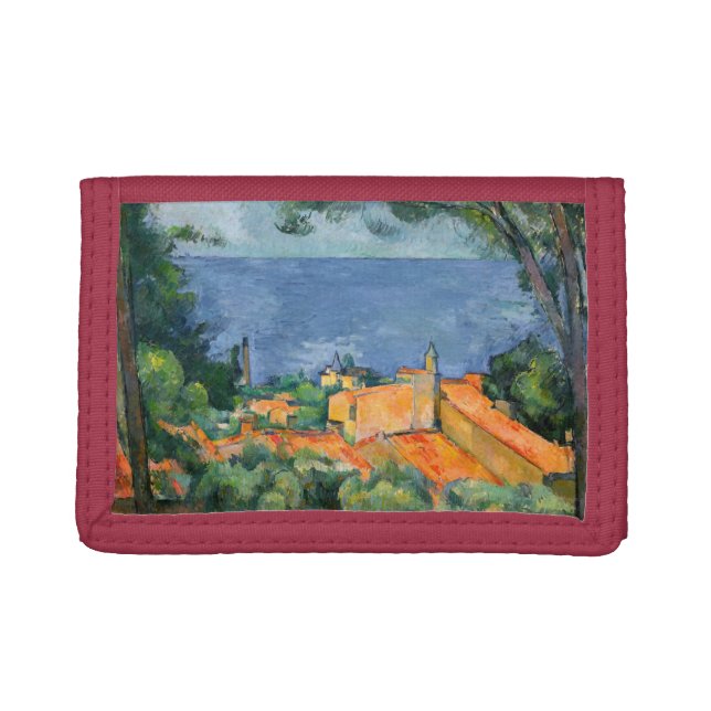 Paul Cezanne - Estaque with Red Roofs Trifold Wallet (Front)