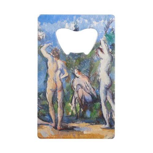 Paul Cezanne _ Five Bathers Credit Card Bottle Opener
