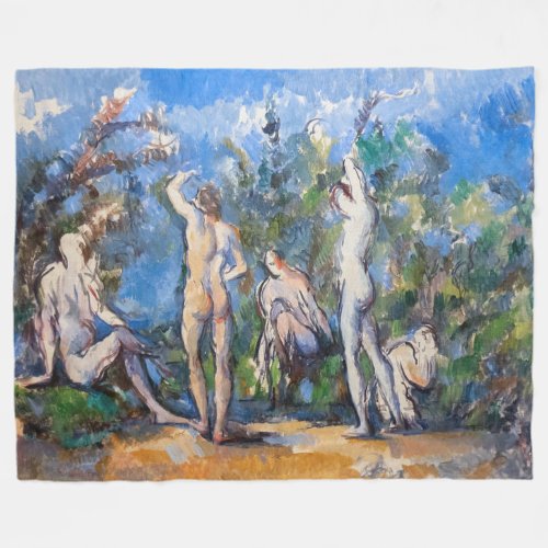 Paul Cezanne _ Five Bathers Fleece Blanket