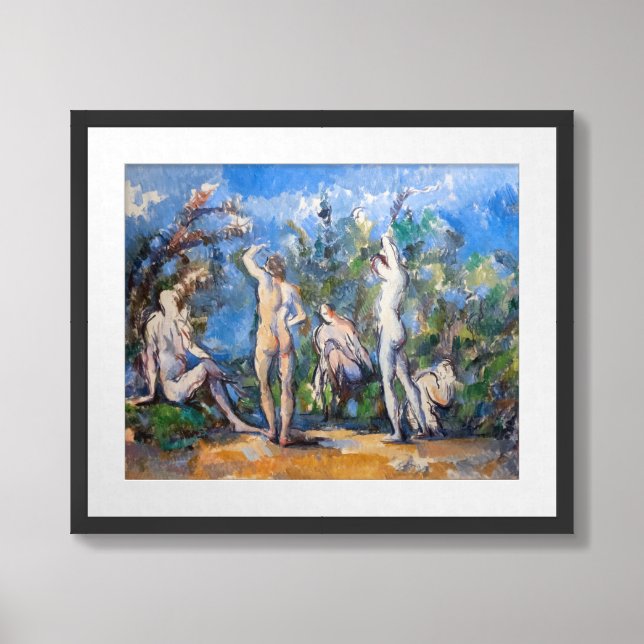Paul Cezanne - Five Bathers Framed Art (Framed Front)